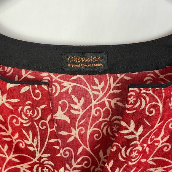 Chondon | Red Print Kurta Tunic - Picture 9 of 9